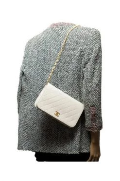 Chanel Vintage Vintage Tassen Pre-owned Leather Chanel-bags White -Goedkope Chanel Vintage winkel 00e89535a4c9202381565ca54ddd423e