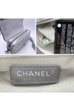 Chanel Vintage Vintage Tassen Pre-owned Leather Chanel-bags Gray -Goedkope Chanel Vintage winkel 05f3b59098f6ba3ea508ae9c879ec7d9