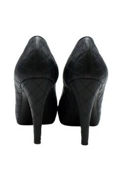 Chanel Vintage Vintage Schoenen Pre-owned Leather Toe Cap Heeled Pumps Black -Goedkope Chanel Vintage winkel 05f5eb3c88cc91f917be485722edbb45