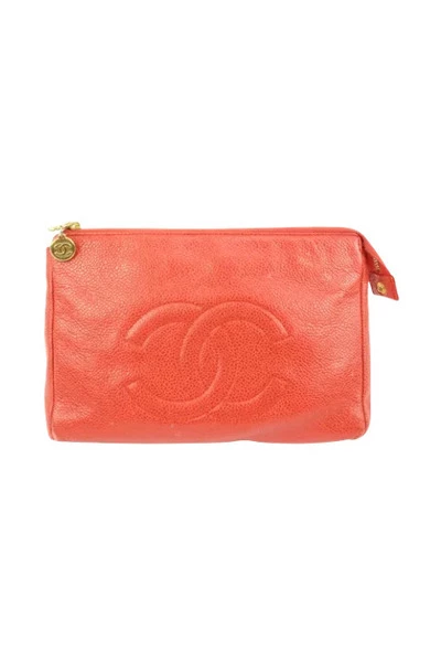 Chanel Vintage Vintage Tassen Pre-owned Clutches Red 2 Chanel Vintage Vintage Tassen Pre-owned Clutches Red - Afbeelding 2