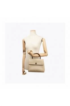 Chanel Vintage Vintage Tassen Pre-owned Handbags Beige -Goedkope Chanel Vintage winkel 07607924de2c857c64a96cacf3d51795