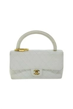 Chanel Vintage Vintage Tassen Pre-owned Leather Chanel-bags White -Goedkope Chanel Vintage winkel 09a8d116b02a9a984efc434f1988167b