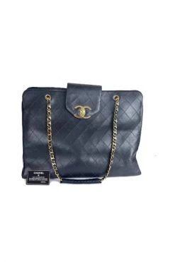 Chanel Vintage Vintage Tassen Pre-owned Leather Chanel-bags Black