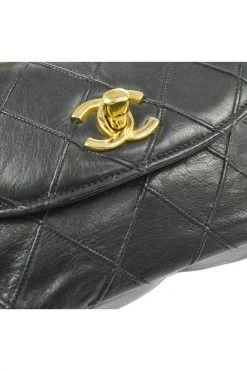 Chanel Vintage Vintage Tassen Pre-owned Leather Chanel-bags Black