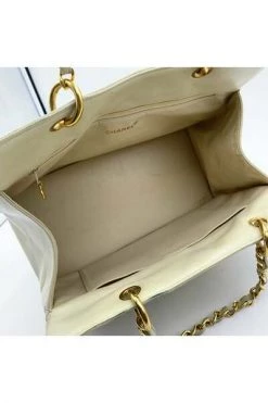 Chanel Vintage Vintage Tassen Pre-owned Quilted Grand Shopping Tote GST 1997 Beige -Goedkope Chanel Vintage winkel 0c17deef9d498865aac65eddf90a9e7f 1