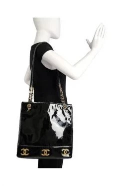 Chanel Vintage Vintage Tassen Pre-owned Leather Chanel-bags Black