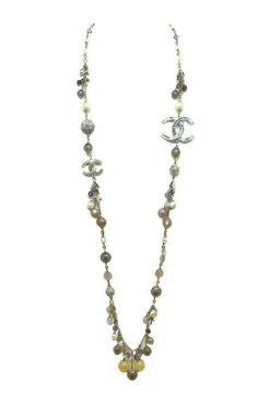 Chanel Vintage Vintage Sieraden Necklaces Gray