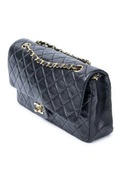 Chanel Vintage Vintage Tassen Pre-owned Medium Double Flap Bag Black -Goedkope Chanel Vintage winkel 0cebd6cbd94e723488624905cc15d099