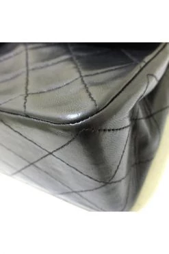 Chanel Vintage Vintage Tassen Pre-owned Medium Double Flap Bag Black