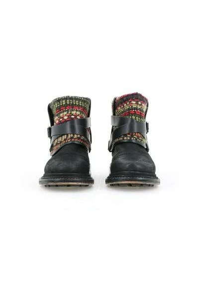 Chanel Vintage Vintage Schoenen PRE-OWNED Leather And Wool Boots Black 1 Chanel Vintage Vintage Schoenen PRE-OWNED Leather And Wool Boots Black