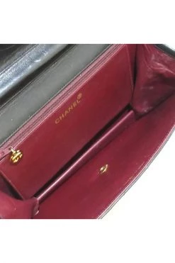 Chanel Vintage Vintage Tassen Pre-owned Leather Chanel-bags Black -Goedkope Chanel Vintage winkel 0e4abace794da90404a088883298943f