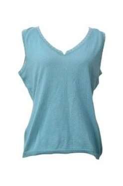 Chanel Vintage Vintage Tops Pre-owned Cashmere Tops Blue -Goedkope Chanel Vintage winkel 0f377b0fc6f0693c4ae8badd841de68d