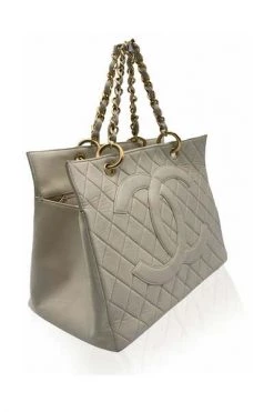 Chanel Vintage Vintage Tassen Pre-owned Shopping Tote GST 1997 Beige -Goedkope Chanel Vintage winkel 105f993ac3ca4fc2bec20c754715757b