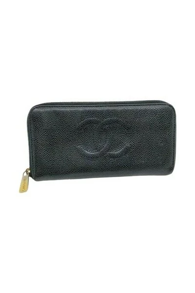 Chanel Vintage Vintage Accessoires Pre-owned Leather Wallets Black 2 Chanel Vintage Vintage Accessoires Pre-owned Leather Wallets Black - Afbeelding 2