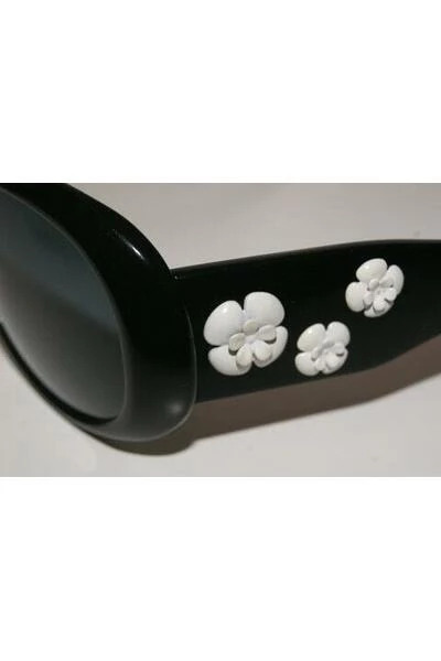 Chanel Vintage Vintage Accessoires Pre-owned Sunglasses Black 6 Chanel Vintage Vintage Accessoires Pre-owned Sunglasses Black - Afbeelding 6