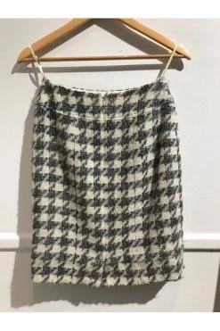 Chanel Vintage Vintage Rokken Pre-owned Wool Bottoms Gray -Goedkope Chanel Vintage winkel 11b79f8acdcbbe7ef611fa8f2f9ee649