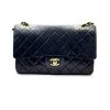 Chanel Vintage Vintage Tassen Pre-owned Medium Double Flap Bag Black