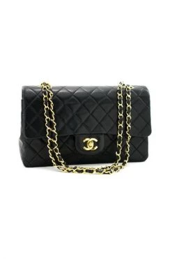 Chanel Vintage Vintage Tassen Pre-owned Medium Double Flap Bag Black -Goedkope Chanel Vintage winkel 12294d404c50a5109e161f8b73a90dc2