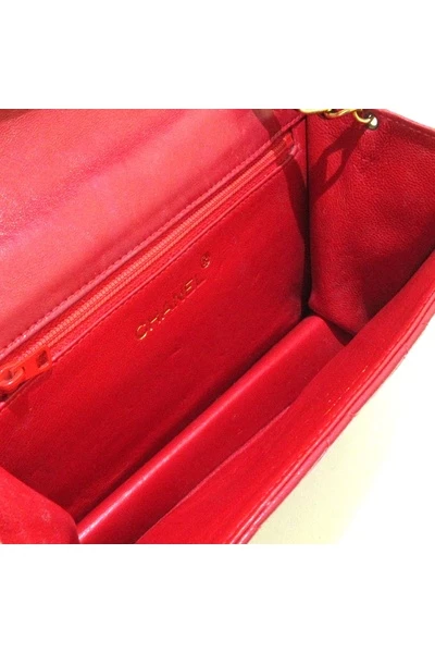 Chanel Vintage Vintage Tassen Shoulder Bags Red 5 Chanel Vintage Vintage Tassen Shoulder Bags Red - Afbeelding 5