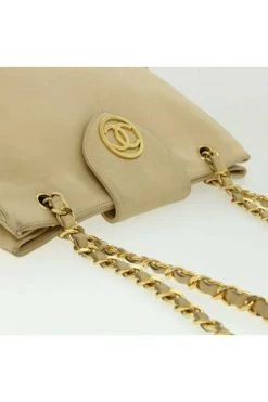 Chanel Vintage Vintage Tassen Pre-owned Shoulder Bags Beige