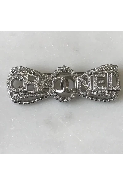 Chanel Vintage Vintage Sieraden Pre-owned Metal Brooches Gray 4 Chanel Vintage Vintage Sieraden Pre-owned Metal Brooches Gray - Afbeelding 4