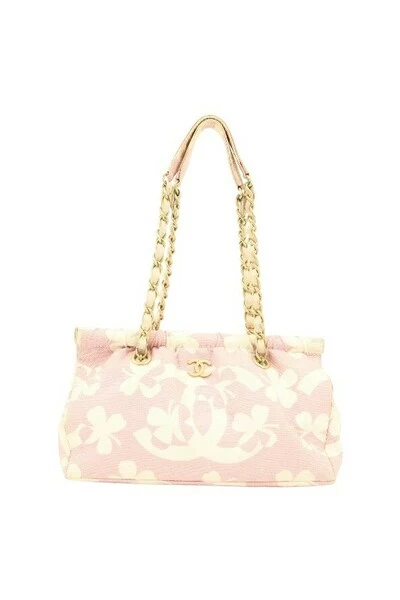 Chanel Vintage Vintage Tassen Pre-owned Fabric Chanel-bags Pink 5 Chanel Vintage Vintage Tassen Pre-owned Fabric Chanel-bags Pink - Afbeelding 5