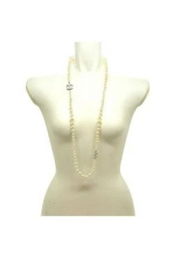 Chanel Vintage Vintage Sieraden Pre-owned Pearl Necklaces Beige -Goedkope Chanel Vintage winkel 17b43b79e1481876862033377b49ecc4