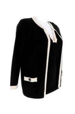 Chanel Vintage Vintage Jassen Pre-owned Black Fabric Chanel Jacket Black