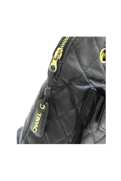 Chanel Vintage Vintage Tassen Pre-owned Leather Chanel-bags Black 2 Chanel Vintage Vintage Tassen Pre-owned Leather Chanel-bags Black - Afbeelding 2