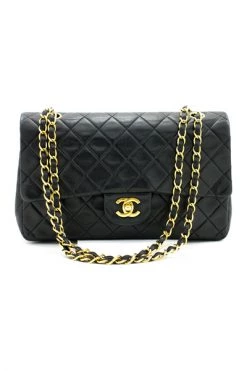 Chanel Vintage Vintage Tassen Pre-owned Medium Double Flap Bag Black -Goedkope Chanel Vintage winkel 1a6e50e6abbffce79af1b727e829c9ec