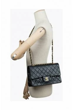 Chanel Vintage Vintage Tassen Pre-owned Medium Double Flap Bag Black -Goedkope Chanel Vintage winkel 1b4ea7e5c4670a3dd6d4a37c5dc37e88