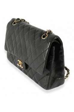 Chanel Vintage Vintage Tassen Pre-owned Medium Double Flap Bag Black -Goedkope Chanel Vintage winkel 1e87cd0cccd2e5a6824fc32bbf10f418