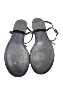 Chanel Vintage Vintage Schoenen Flat Sandals Blue