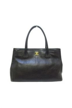 Chanel Vintage Vintage Tassen Pre-owned Leather Totes Black