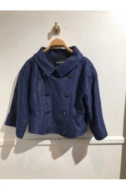 Chanel Vintage Vintage Jassen Pre-owned Fabric Outerwear Blue