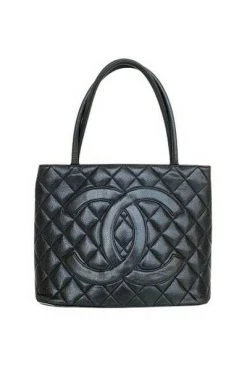 Chanel Vintage Vintage Tassen Pre-owned Leather Totes Black -Goedkope Chanel Vintage winkel 2074fac786a355de867bc997cc7ebe47
