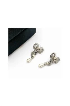 Chanel Vintage Vintage Sieraden Pre-owned Pearl Chanel-jewelry Gray