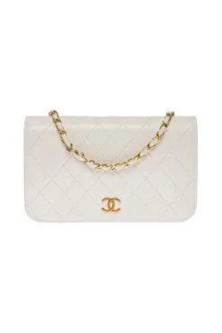 Chanel Vintage Vintage Tassen Pre-owned Leather Chanel-bags White -Goedkope Chanel Vintage winkel 240d2a81108fd611917c3e546f19a839