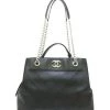 Chanel Vintage Vintage Tassen Pre-owned Leather Chanel-bags Black