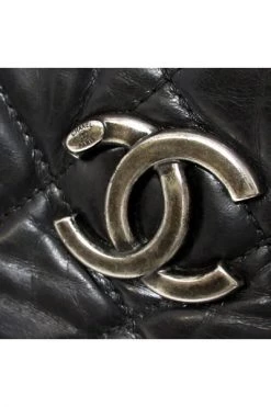 Chanel Vintage Vintage Tassen Pre-owned Leather Totes Black