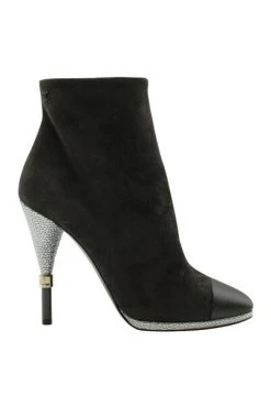 Chanel Vintage Vintage Schoenen Boots Black