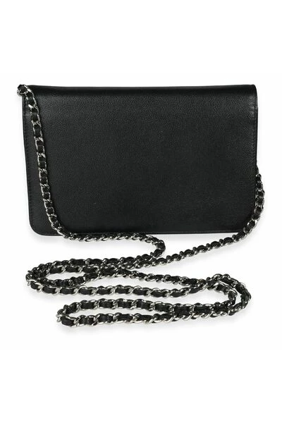 Chanel Vintage Vintage Accessoires Chanel Black Caviar Leather Wallet On Chain Black 6 Chanel Vintage Vintage Accessoires Chanel Black Caviar Leather Wallet On Chain Black - Afbeelding 6