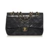 Chanel Vintage Vintage Tassen Pre-owned Medium Double Flap Bag Black