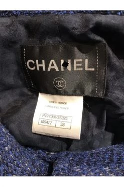 Chanel Vintage Vintage Jassen Pre-owned Fabric Outerwear Blue -Goedkope Chanel Vintage winkel 2bc9cc79aedc2c6e6da803da8fdd8204