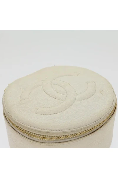 Chanel Vintage Vintage Tassen Pre-owned Leather Pouches White 2 Chanel Vintage Vintage Tassen Pre-owned Leather Pouches White - Afbeelding 2