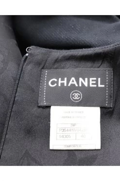 Chanel Vintage Vintage Jurken Pre-owned Sheath Dress In Polyester Black -Goedkope Chanel Vintage winkel 2c447448bcf52c17c485aee9a13fa480
