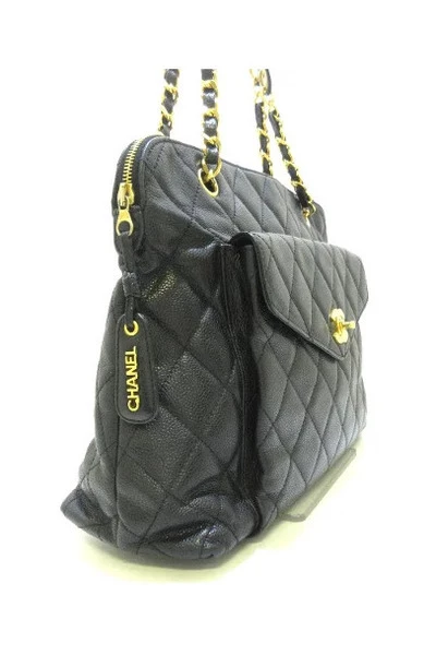 Chanel Vintage Vintage Tassen Pre-owned Leather Chanel-bags Black 5 Chanel Vintage Vintage Tassen Pre-owned Leather Chanel-bags Black - Afbeelding 5