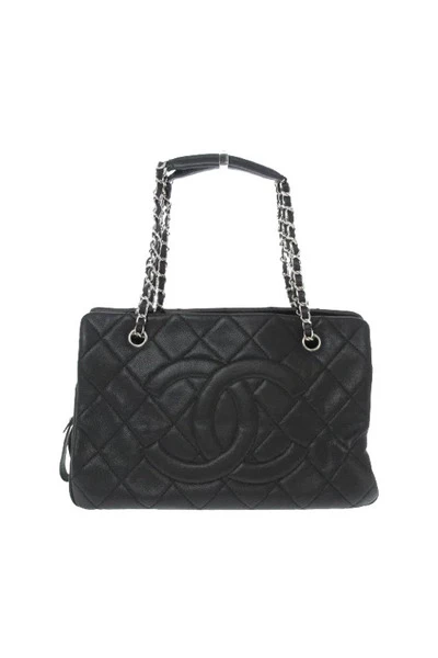 Chanel Vintage Vintage Tassen Pre-owned Leather Totes Black 2 Chanel Vintage Vintage Tassen Pre-owned Leather Totes Black - Afbeelding 2