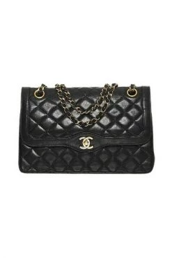 Chanel Vintage Vintage Tassen Pre-owned Leather Chanel-bags Black -Goedkope Chanel Vintage winkel 2d6aa713648d25385228d3cefcc0f3ef