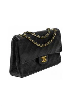 Chanel Vintage Vintage Tassen Pre-owned Medium Double Flap Bag Black -Goedkope Chanel Vintage winkel 2e82b6d30bc2aa99d9a44eeaddaf1d75